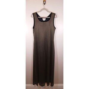 Vintage Nancy Bolen for City Girl Gold Black Art Deco Maxi Dress Size L